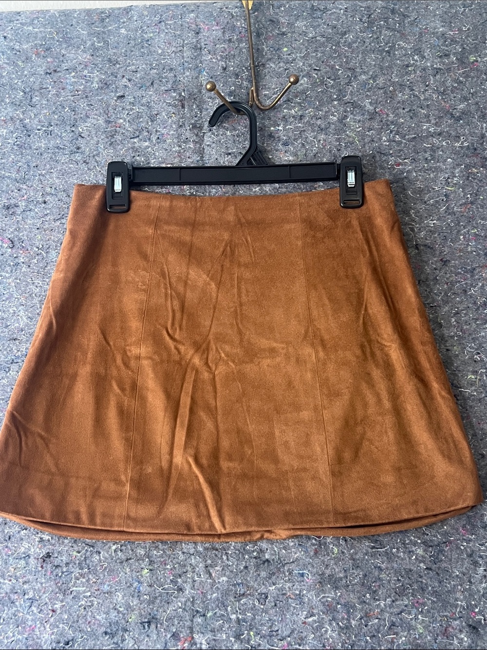 Forever 21 Faux Suede A-Line Mini Skirt - Chestnut Brown
